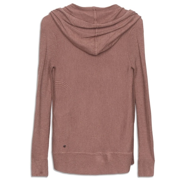 Lululemon Cardigan Open Sweater Hooded Cozy Wrap Pink color size Small 4 - Picture 4 of 11